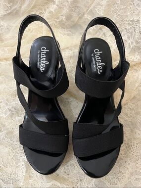 Charles David black wedges size 5.5.